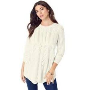Onetheland Cream Cable Knit Sweater